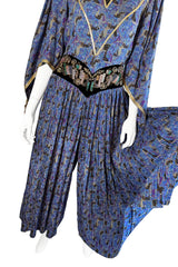 Beaded Dot Print Jumpsuit by Ungaro close legs separated @ recess LA