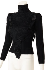 Plein Sud Deconstructed Turtleneck Sweater close up @ Recess LA