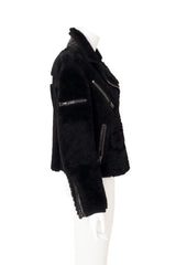 Tom Ford Shearling Biker Jacket on mannequin side @ Recess LA