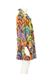 Vintage Cameo Room Abstract Butterfly Fur Coat on mannequin side @ Recess LA