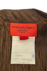 Crinkle Pleat Jacket by Emanuel Ungaro label @ Recess LA