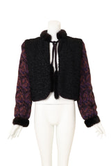 Jean Louis Scherrer Lamb Knit Open Front Evening Jacket @ Recess LA