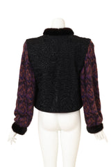 Jean Louis Scherrer Lamb Knit Open Front Evening Jacket back @ Recess LA