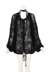 Ann Demeulemeester Embroidered Tunic Blouse on mannequin @ Recess LA