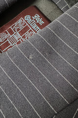 Vintage John Galliano Pinstripe Top & Pant Suit scuff 1 @recess la