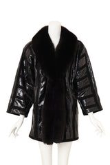 Bally Snake Skin Fur Collar Coat @ Recess LA