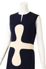 Vintage Pierre Cardin Mod Colorblock Puzzle Dress on mannequin close @ Recess LA