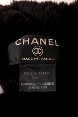Luxurious harlequin textured fur stole by Chanel label @ Recess LA