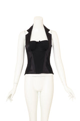 Vintage Christian Dior Silk Wool Halter Corset Top on mannequin @ Recess LA