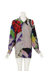 Abstract Rose Spot Silk Blouse by Gianni Versace @ Recess LA