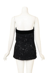 Vintage Givenchy Crystal Button Bustier Top on mannequin back @ Recess LA