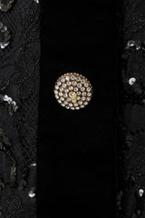 Vintage Givenchy Crystal Button Bustier Top glue button @ Recess LA