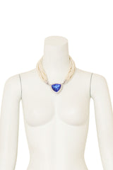 Pearl Crystal Collar Necklace by Yves Saint Laurent on mannequin @ Recess LA