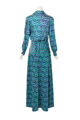 Vintage Pucci Diamond Dot Top, Skirt & Bag Set on mannequin back @ Recess LA