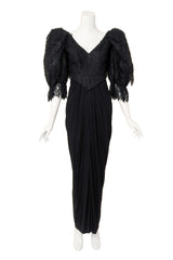 lantern sleeve evening gown by Ruben Panis on mannequin @ Recess LA