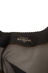 Leather Appliqué Cropped Jacket by Mandana label @ Recess LA