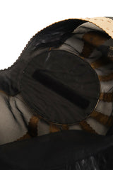 Leather Appliqué Cropped Jacket by Mandana inner velcro @ Recess LA