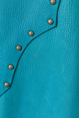 Long Fringed Vest Jacket by Blanco leather close @ Recess LA