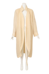 Vintage Jean Charles de Castelbejac Mohair Wrap Trench on mannequin open @ Recess LA