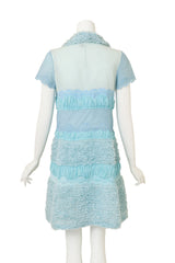 Vintage Gemma Kahng Ruffle Lace Wrap Dress on mannequin back @ Recess LA