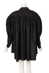 Voluminous pleated swing style jacket by Norma Kamali back @ Recess LA