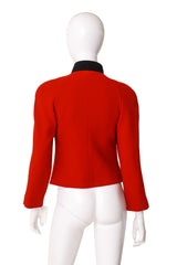 Cropped Wool Jacket by Christian Lacroix on mannequin back @ Recess LA