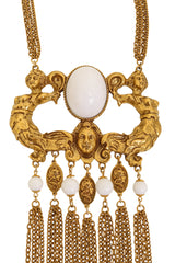 Vintage Cameo Door Knocker Necklace close @ Recess LA