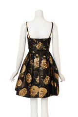 Metallic Floral Button Dress by Dolce & Gabbana on mannequin back @ Recess LA