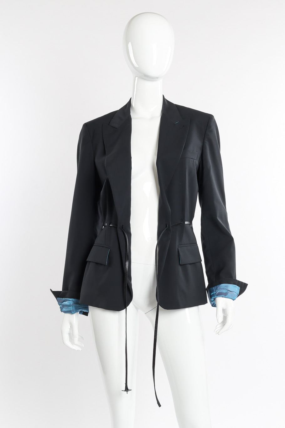 2005 S/S Pleated Drawstring Blazer by Jean Paul Gaultier on mannequin @recessla
