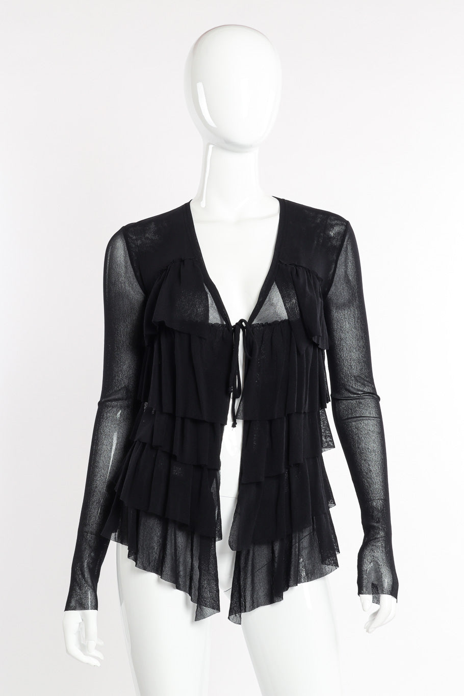 Jean Paul Gaultier Tiered Ruffle Mesh Cardigan – Recess