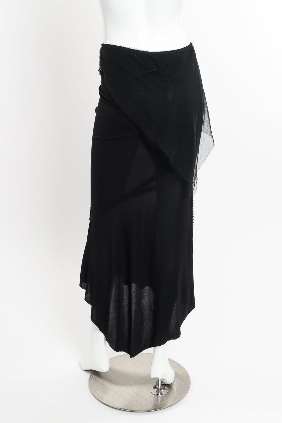 Jean Paul Gaultier Femme Mesh Overlay Ruffle Skirt back on mannequin @recessla