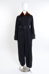 Jean Paul Gaultier Femme Fur Trim Flight Suit front on mannequin @recessla