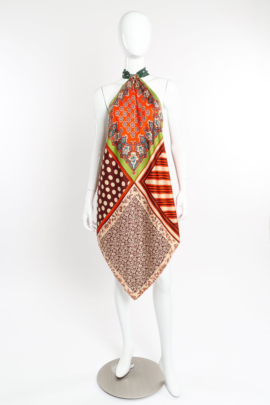 Vintage Jean Paul Gaultier Patchwork Silk Halter Scarf Top – Recess