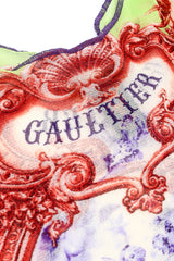 Mesh tank top by Jean Paul Gaultier name print neckline close @recessla