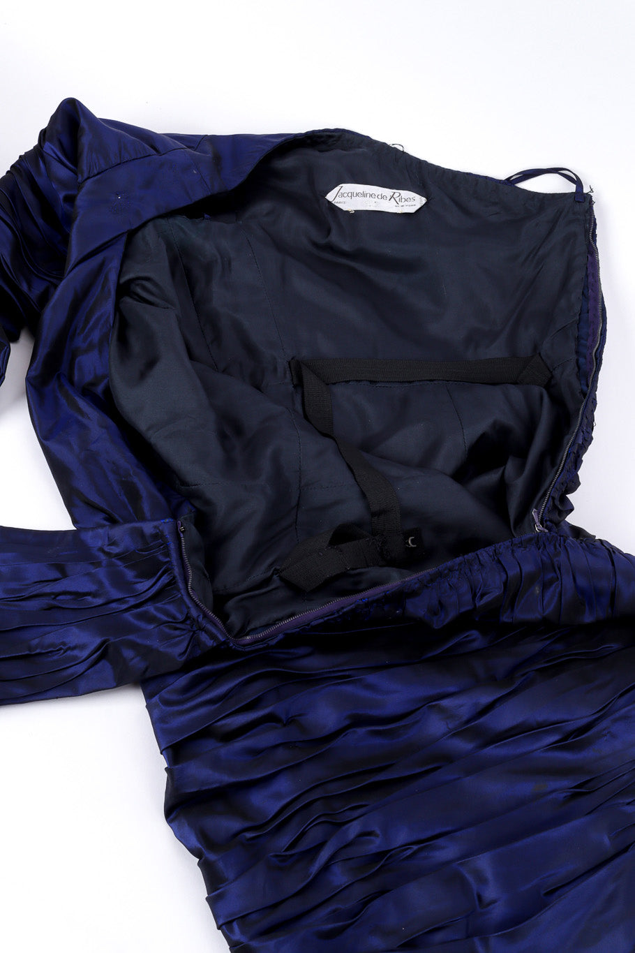 Vintage Jacqueline de Ribes Taffeta Wrap Dress unzipped @recessla