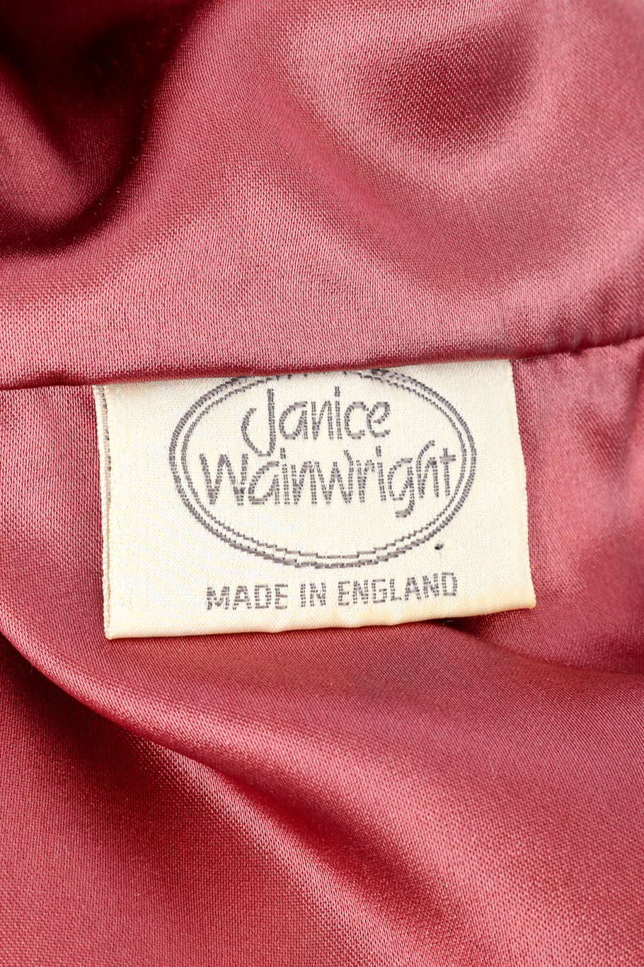 Vintage Janice Wainwright Metallic Burnout Jacket and Tank Set signature label closeup @recessla