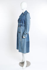 Junya Watanabe Indigo Denim Trench Coat side on mannequin @recess la
