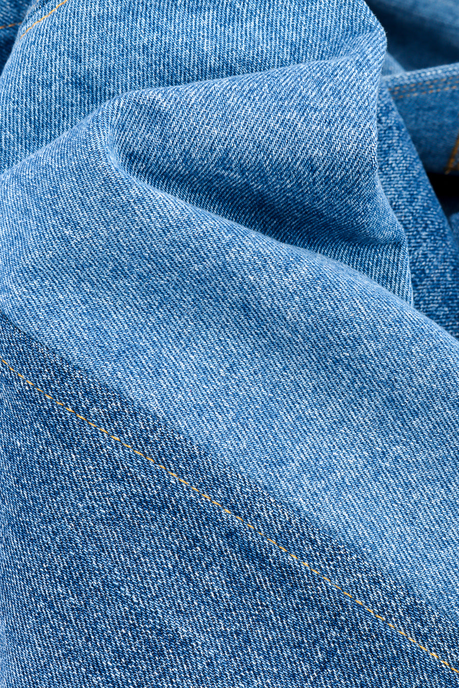 Junya Watanabe Indigo Denim Trench Coat denim fabric closeup @recess la