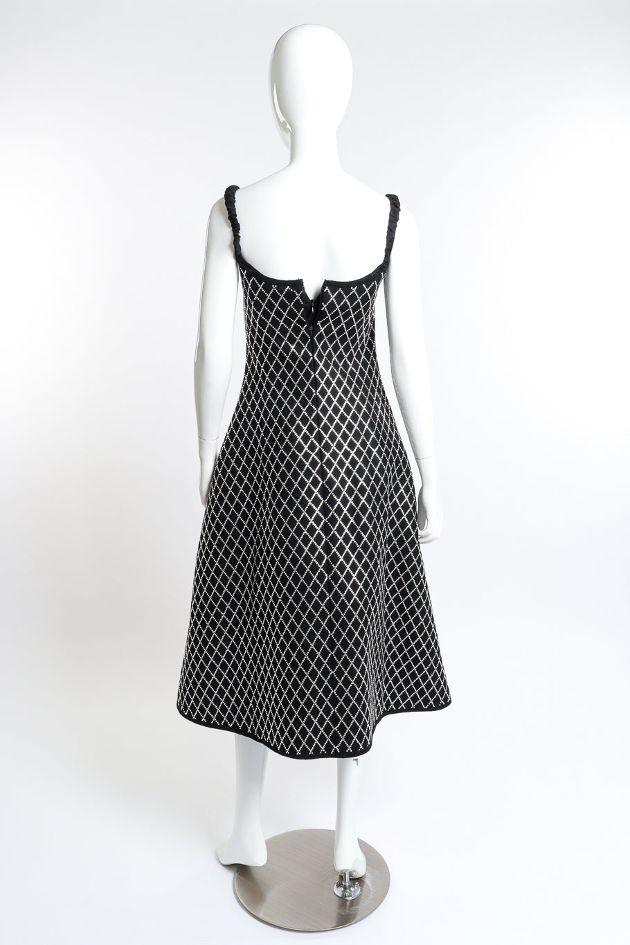 Khaite Diamond Crystal Studded Midi Dress back on mannequin @recess la