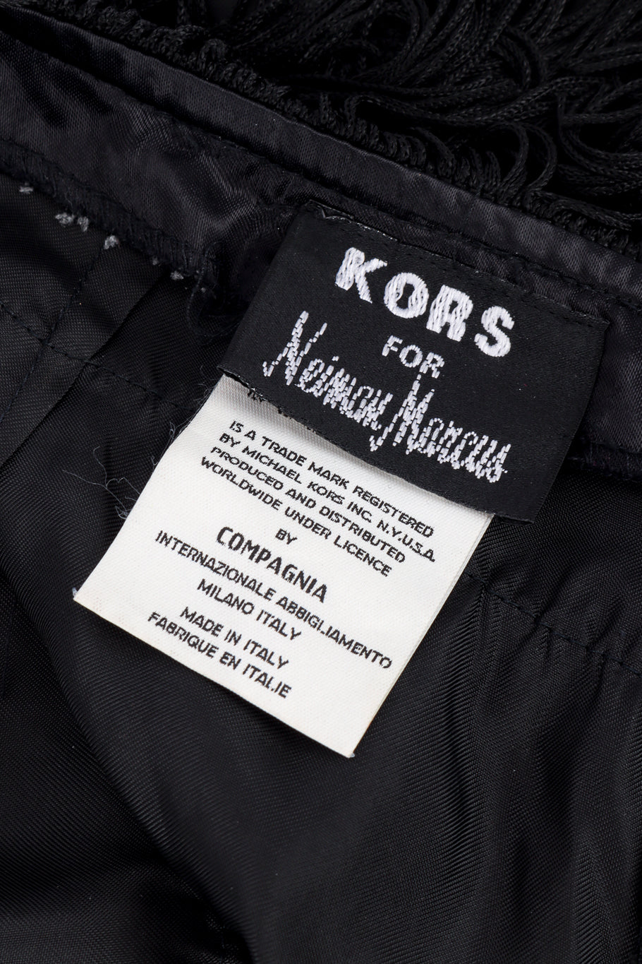 Vintage Kors Fringe Pants signature label closeup @recessla