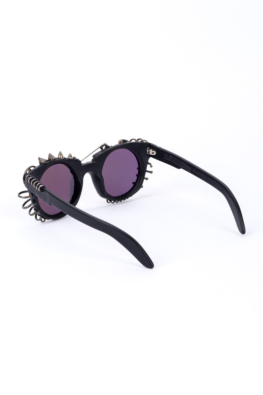 Anarchy sunglasses by Kuboraum on white background inside lenses @recessla