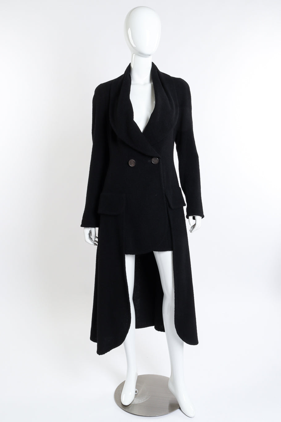 Tiered Bouclé Wool Coat by Karl Lagerfeld on mannequin @recessla