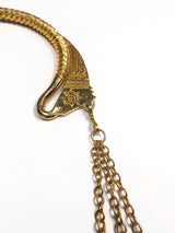 Vintage Alexis Kirk Tribal 3-Plate Chain Collar Necklace hook clasp @recess la