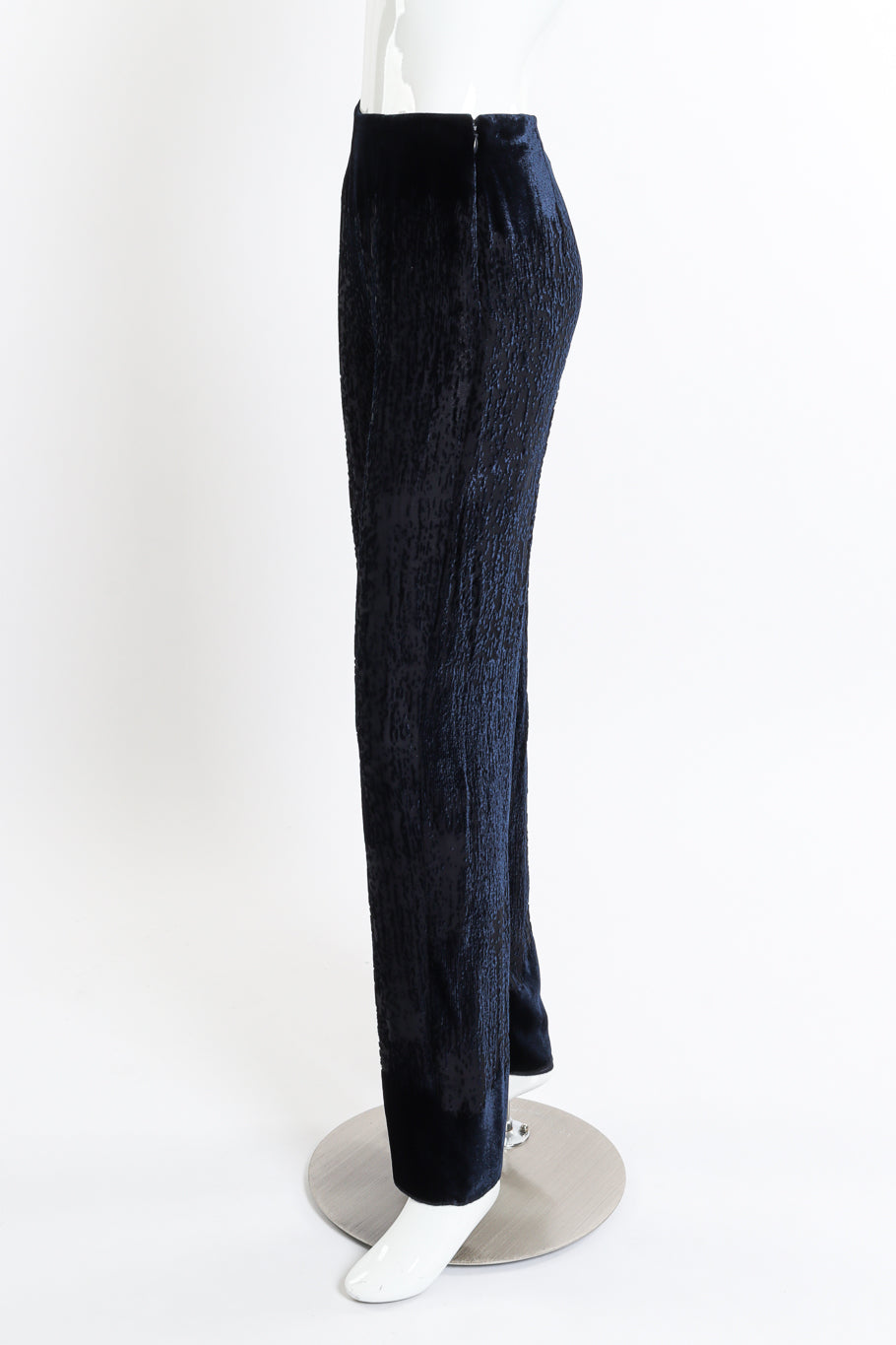 Vintage Krizia Velvet Burnout Pant side on mannequin @recessla