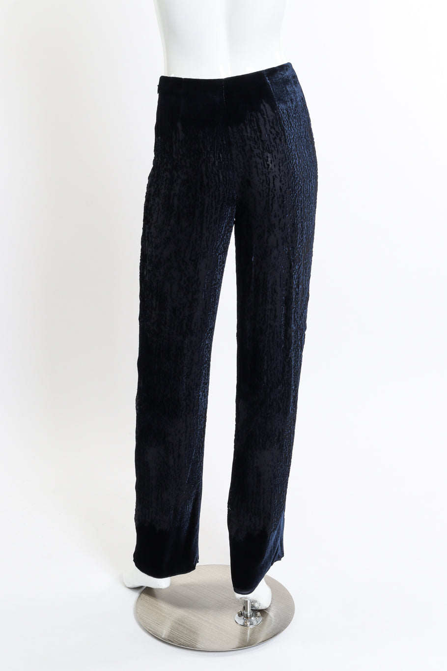Vintage Krizia Velvet Burnout Pant back on mannequin @recessla