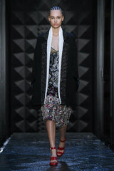 Louis Vuitton Double Lapel Kimono Jacket on model on 2023 runway