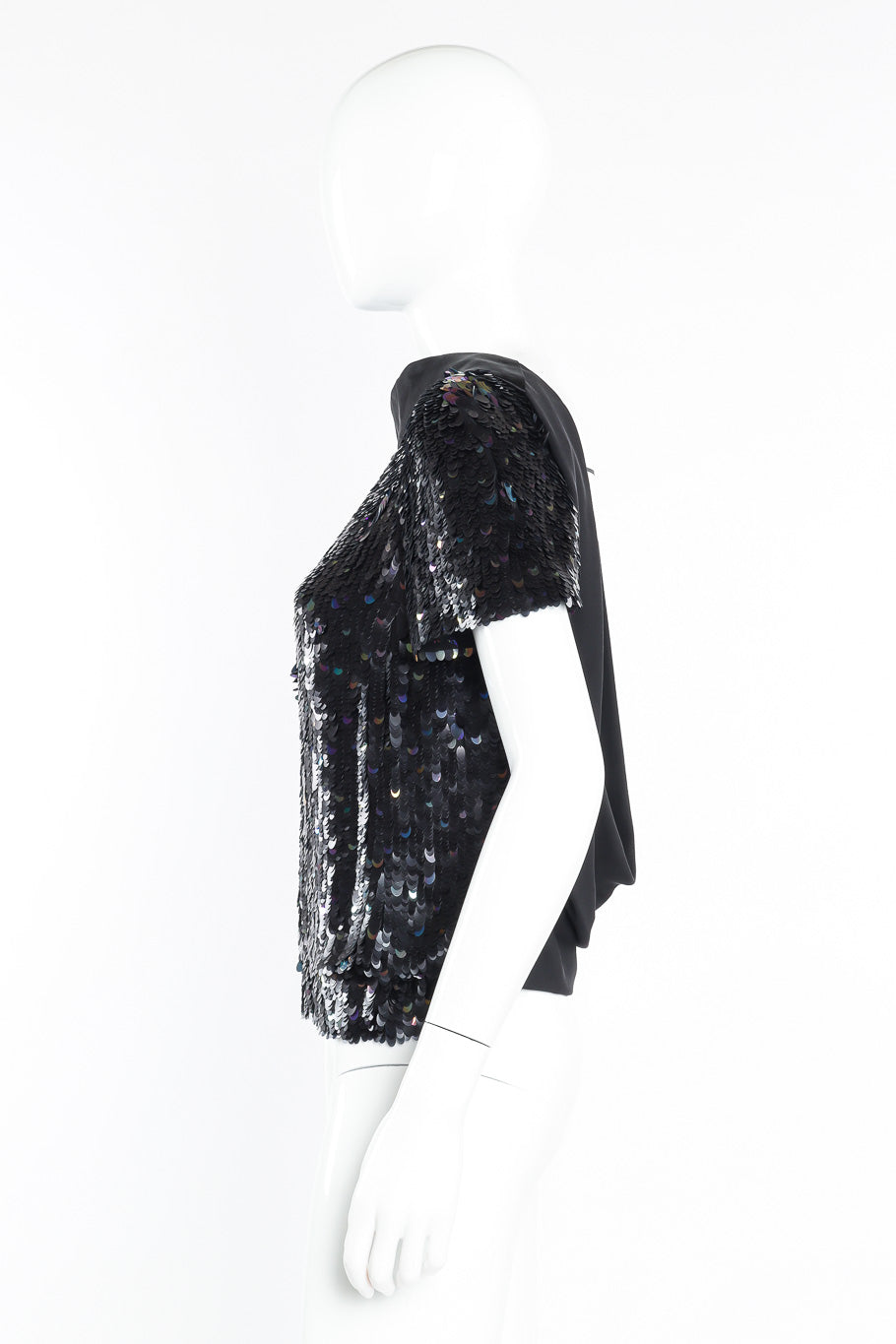 Louis Vuitton sequin blouse side view on mannequin @recessla