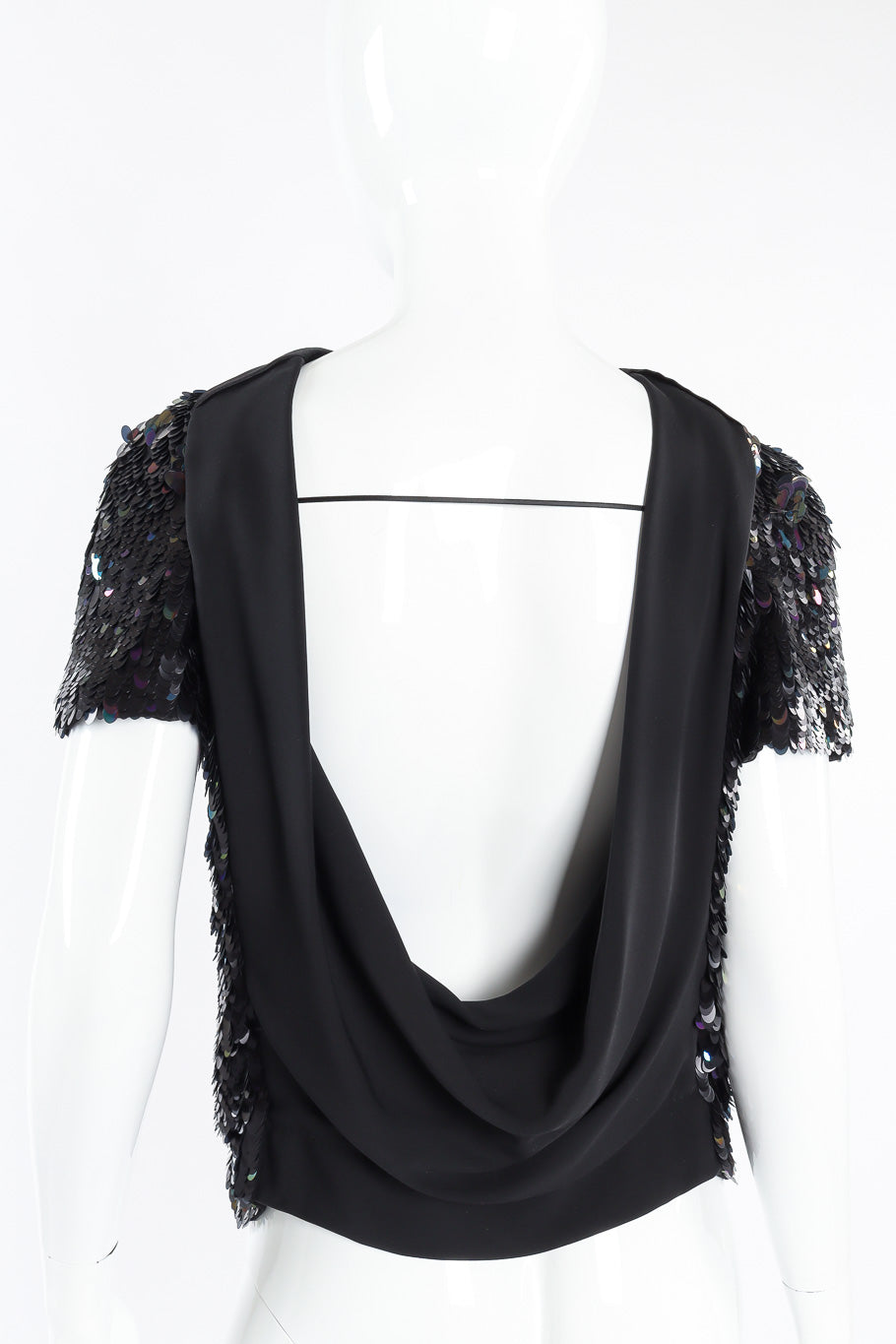 Louis Vuitton sequin blouse back view on mannequin @recessla