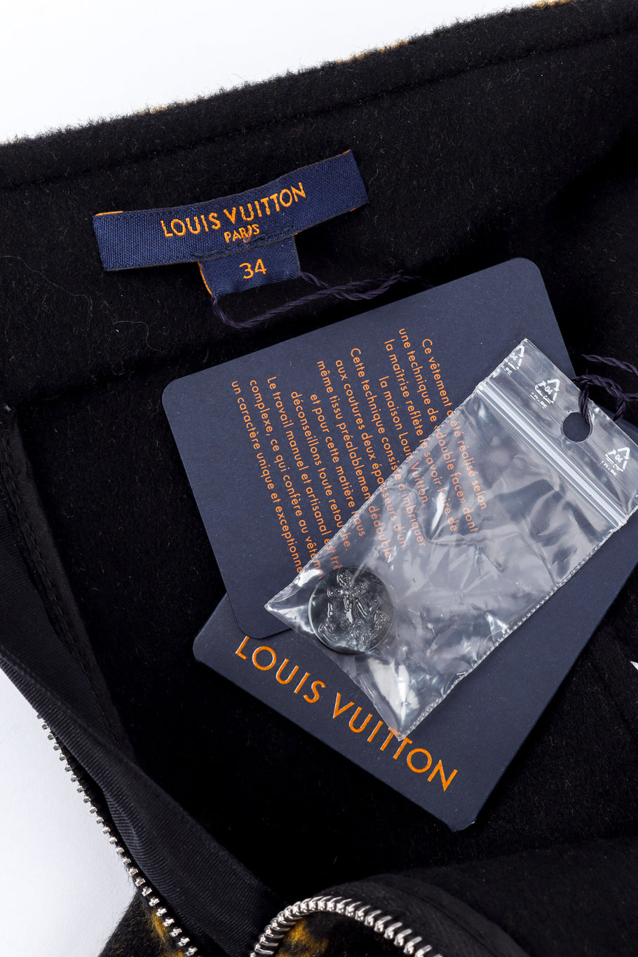 Louis Vuitton Monogram Slit Skirt tag closeup @recess la