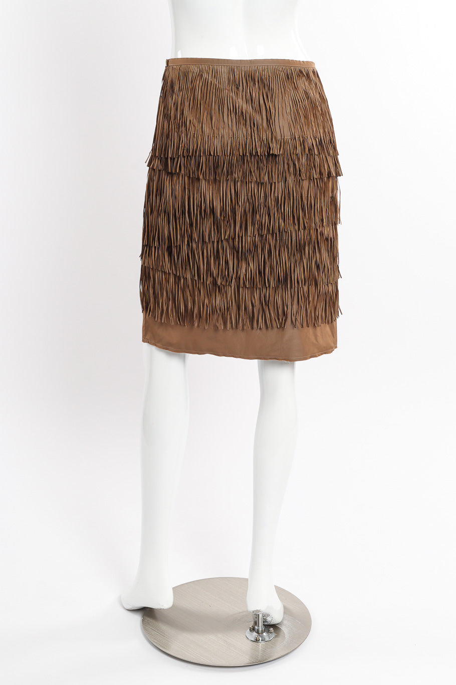 Vintage Lanvin Tiered Fringe Skirt back view on mannequin @recessla